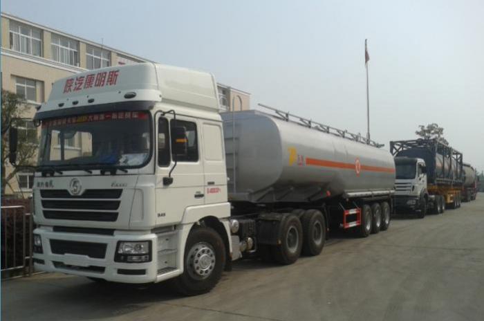 3 axle 45,000 Liters stainless steel fuel tank semi-trailer
