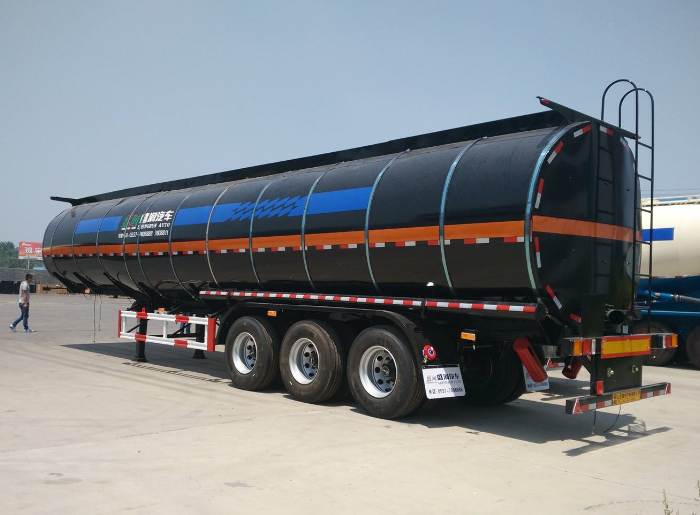 40cbm 3 axle liquid pitch tank semi-trailer with insulated layer