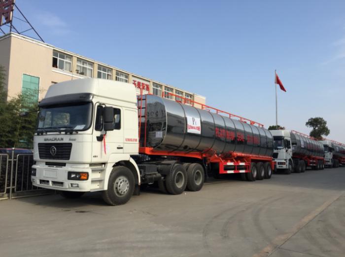 50,000 liters 3 axle bitumen insulation tank semi-trailer