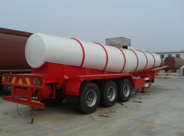 20,000L V shape tank semi-trailer for sulfuric acid