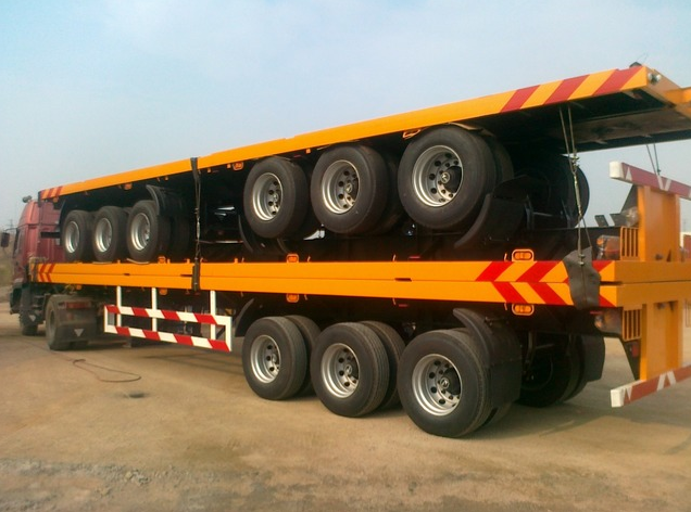 3 axle 40FT flat bed container semi-trailer